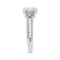 Round Diamond Engagement Ring In 14K White Gold with Split Shank (Semi-Mount)