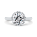 14K White Gold Diamond Engagement Ring (Semi-Mount)