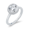 14K White Gold Diamond Engagement Ring (Semi-Mount)