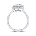 14K White Gold Diamond Engagement Ring (Semi-Mount)