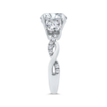 14K White Gold Diamond Engagement Ring (Semi-Mount)