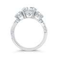 14K White Gold Diamond Engagement Ring (Semi-Mount)