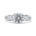 14K White Gold Diamond Engagement Ring (Semi-Mount)