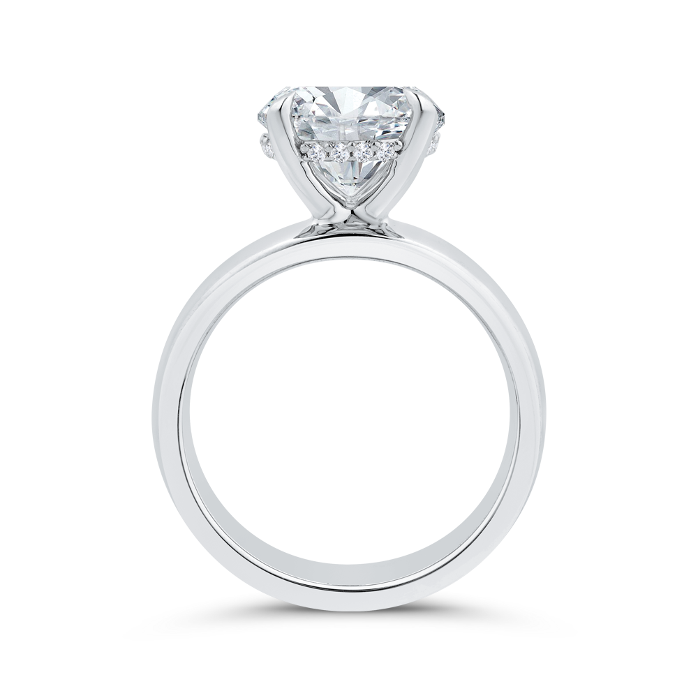 14K White Gold Diamond Engagement Ring (Semi-Mount)
