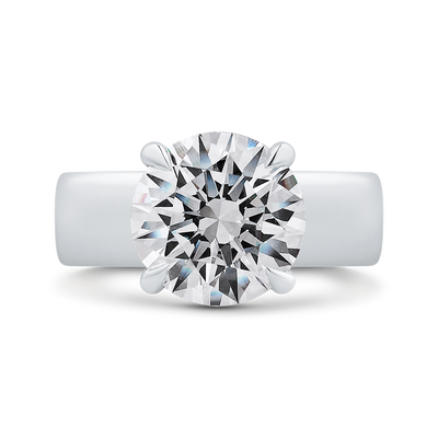 14K White Gold Diamond Engagement Ring (Semi-Mount)
