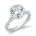 14K White Gold Diamond Engagement Ring (Semi-Mount)