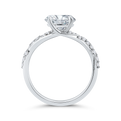 14K White Gold Diamond Engagement Ring (Semi-Mount)