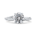 14K White Gold Diamond Engagement Ring (Semi-Mount)