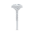 14K White Gold Diamond Engagement Ring (Semi-Mount)