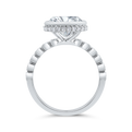 14K White Gold Diamond Engagement Ring (Semi-Mount)