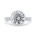 14K White Gold Diamond Engagement Ring (Semi-Mount)
