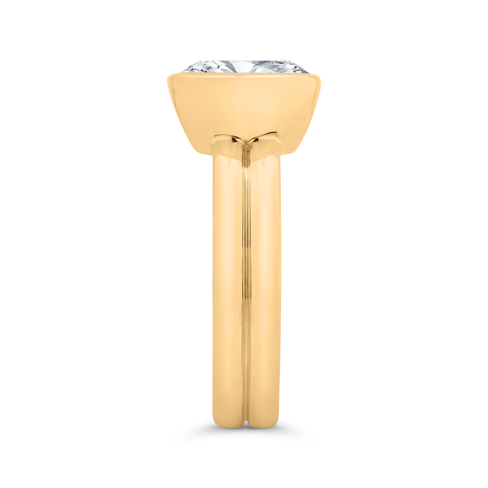 14K Yellow Gold Diamond Engagement Ring (Semi-Mount)