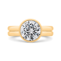 14K Yellow Gold Diamond Engagement Ring (Semi-Mount)