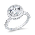 14K White Gold Diamond Engagement Ring (Semi-Mount)