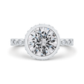 14K White Gold Diamond Engagement Ring (Semi-Mount)