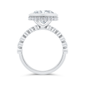 14K White Gold Diamond Engagement Ring (Semi-Mount)