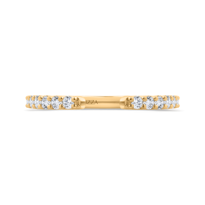14K White Gold Diamond Wedding Band