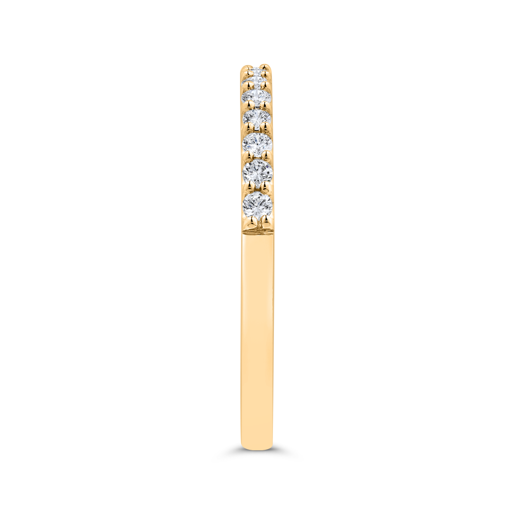14K White Gold Diamond Wedding Band
