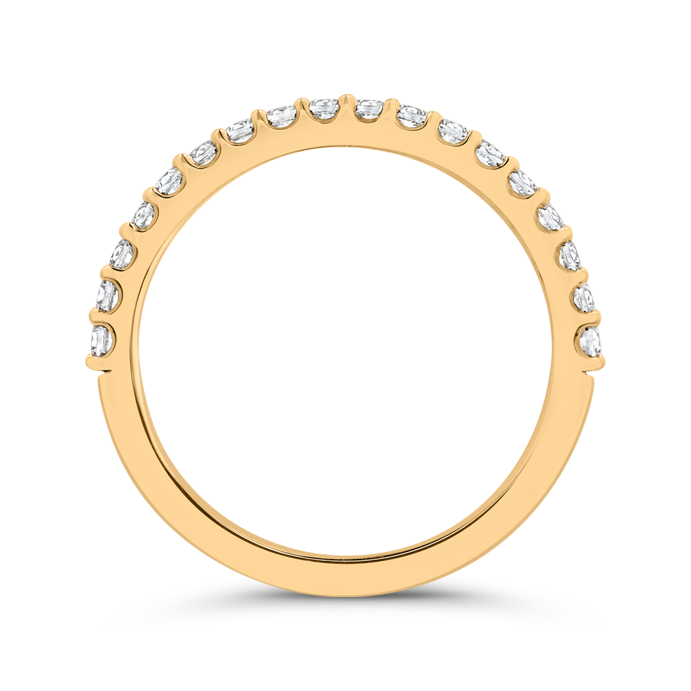 14K White Gold Diamond Wedding Band