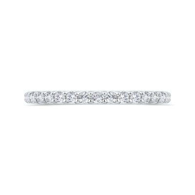 14K White Gold Diamond Wedding Band