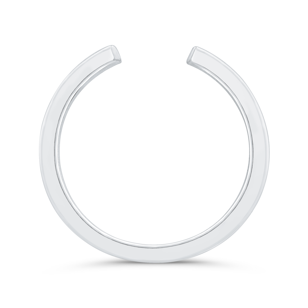 14K White Gold Diamond Wedding Band