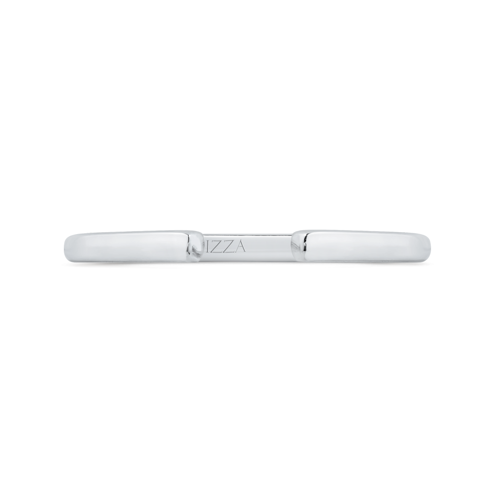 14K White Gold Diamond Wedding Band