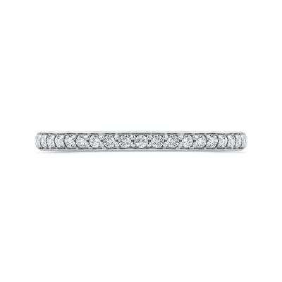 14K White Gold Diamond Wedding Band