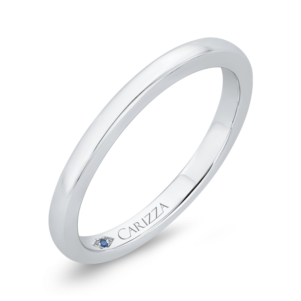 14K White Gold Diamond Wedding Band