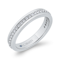 14K White Gold Diamond Wedding Band