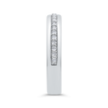 14K White Gold Diamond Wedding Band