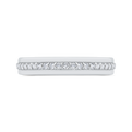 14K White Gold Diamond Wedding Band