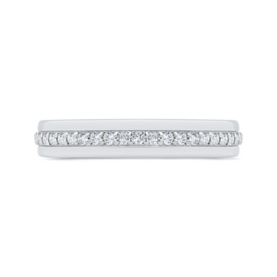14K White Gold Diamond Wedding Band