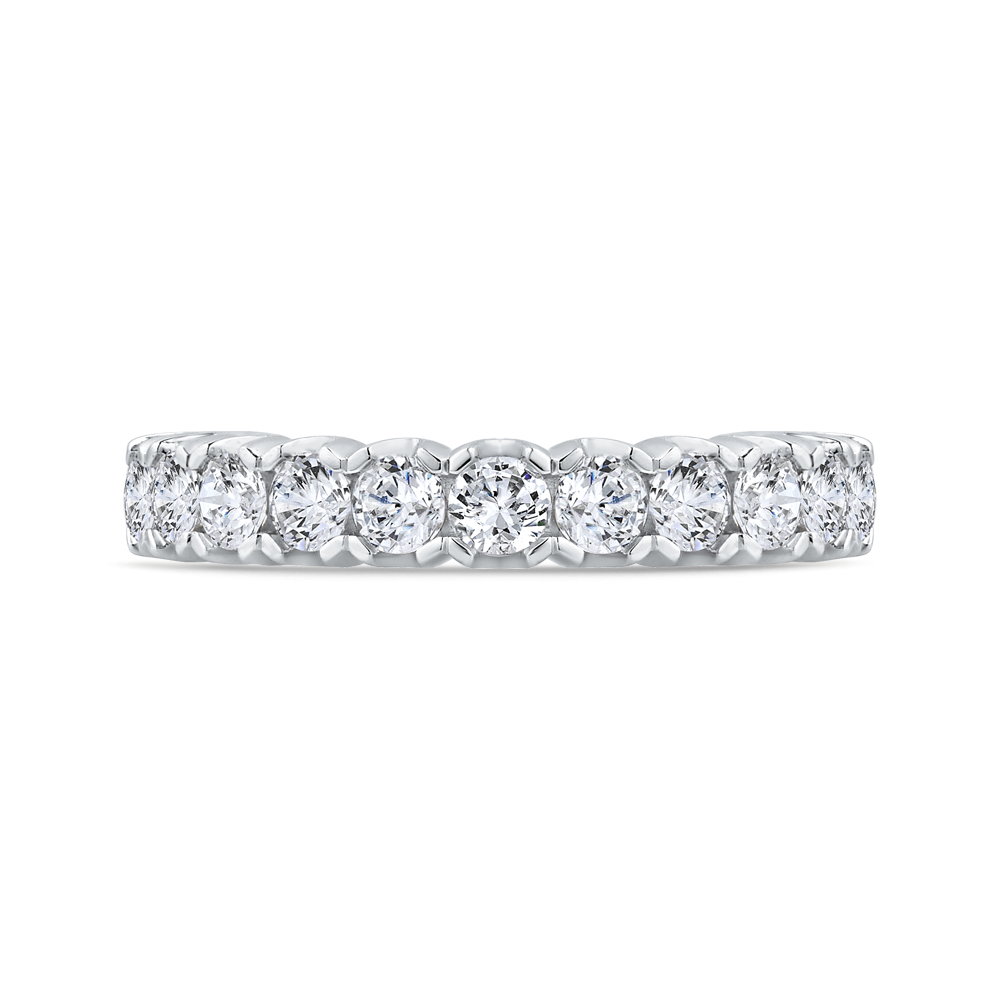 14K White Gold Diamond Wedding Band