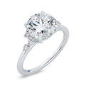 14K White Gold Diamond Engagement Ring (Semi-Mount)