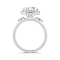 14K White Gold Diamond Engagement Ring (Semi-Mount)