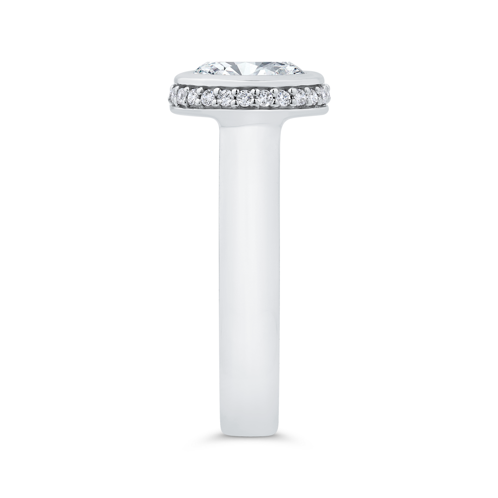14K White Gold Diamond Engagement Ring (Semi-Mount)