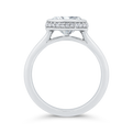 14K White Gold Diamond Engagement Ring (Semi-Mount)