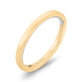 Plain Wedding Band in 14K Two Tone Gold