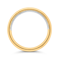 Plain Wedding Band in 14K Two Tone Gold