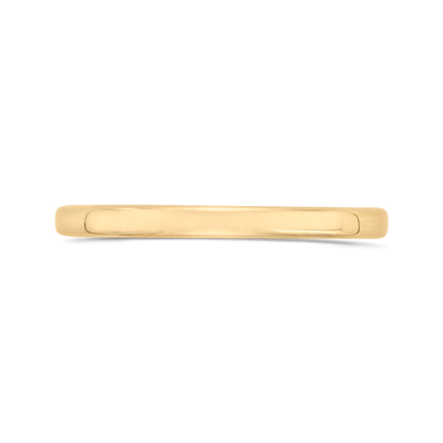 Plain Wedding Band in 14K Two Tone Gold