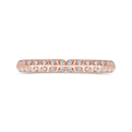 Double Row Diamond Wedding Band with Round Shank in 14K Rose Gold