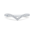 Half Run Diamond Wedding Band in 14K White Gold