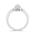 14K White Gold Pear Diamond Engagement Ring (Semi-Mount)