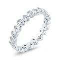 14K White Gold with Pear Diamond Eternity Ring