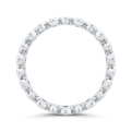 14K White Gold with Pear Diamond Eternity Ring