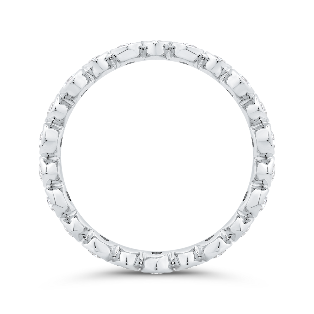 14K White Gold with Pear Diamond Eternity Ring