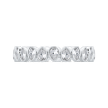 14K White Gold with Pear Diamond Eternity Ring