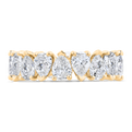 14K Yellow Gold with Pear Diamond Eternity Ring
