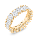 14K Yellow Gold with Pear Diamond Eternity Ring