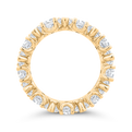 14K Yellow Gold with Pear Diamond Eternity Ring